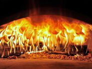 Feuer im Pizzaofen